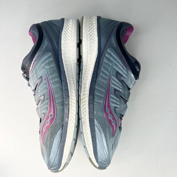 Saucony Triumph ISO 4 Running Sneakers Shoes Fog Grey Silver Purple Women 10 - Picture 6 of 13